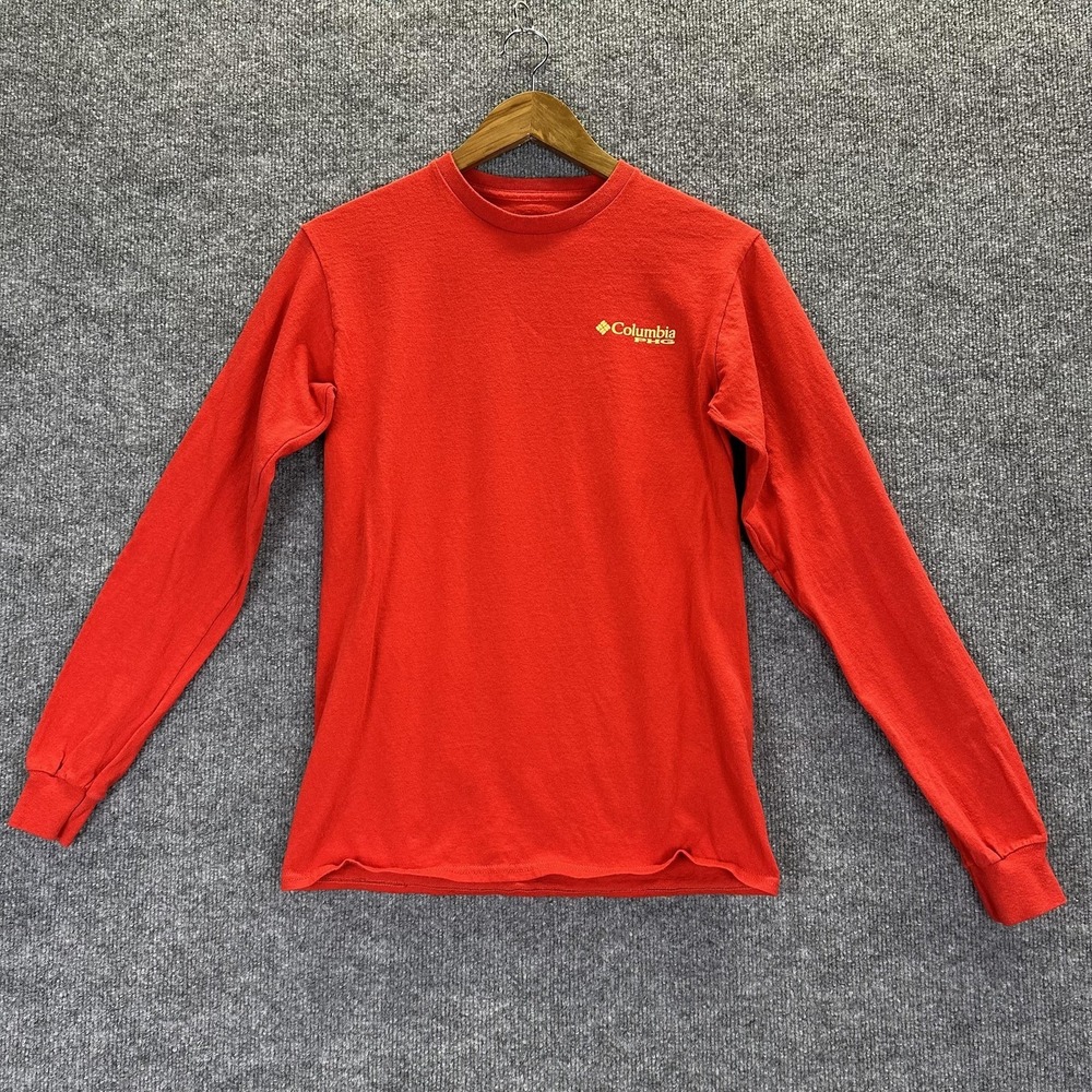Columbia PHG Shirt Youth Mens Red Long Sleeve Performance Hunting Gear